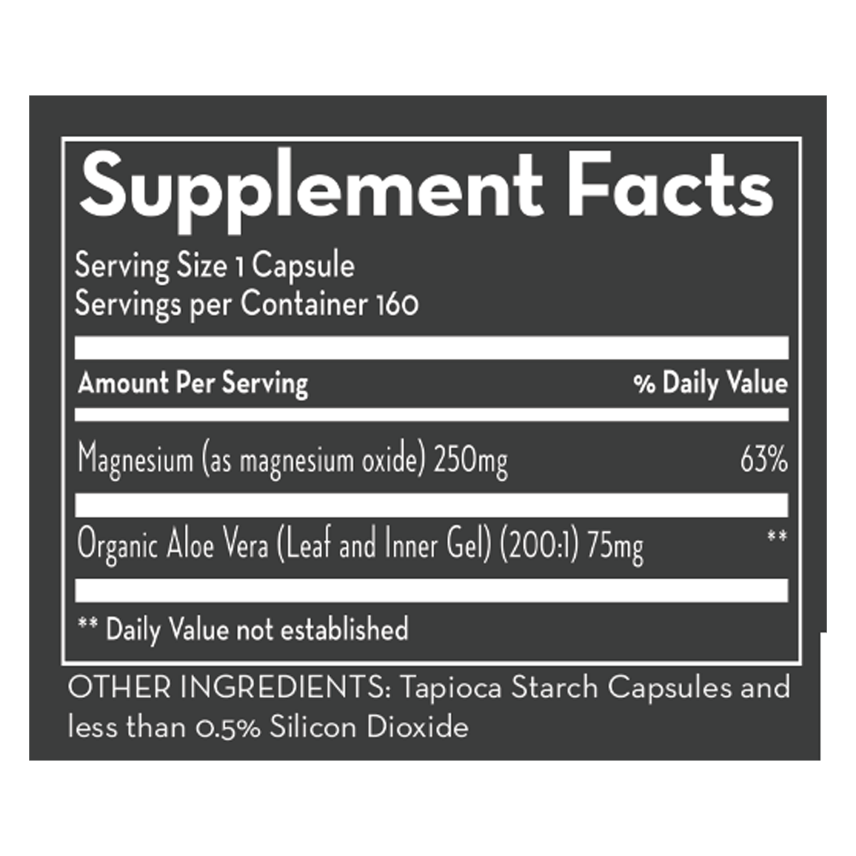 MAGNESIUM - (160 Capsules) - Desert Harvest