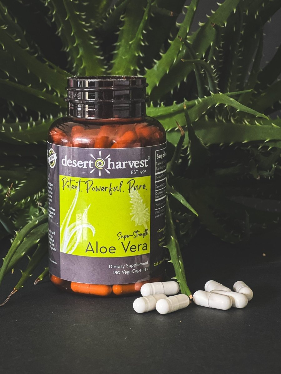 SSAV CAPSULES (Super-Strength Aloe Vera Capsules) - (180 Capsules) - Desert Harvest