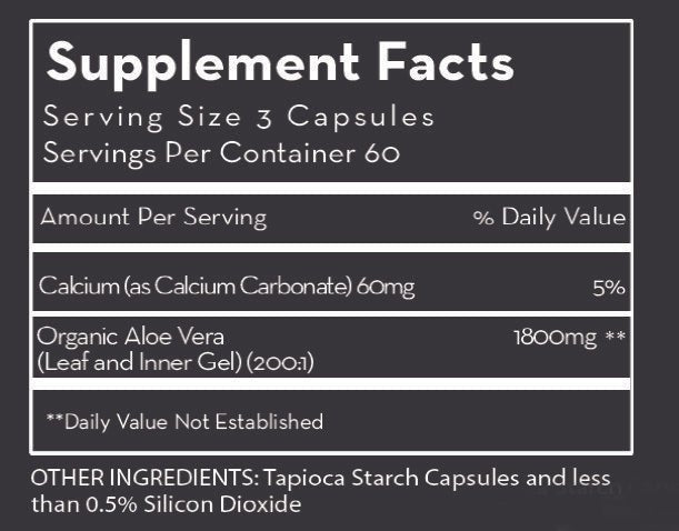 SSAV CAPSULES - (180 Capsules) - Desert Harvest Aloe Vera for IC/BPS