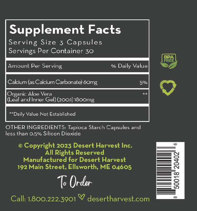 SUPER-STRENGTH ALOE VERA CAPSULES  (90 Capsules)