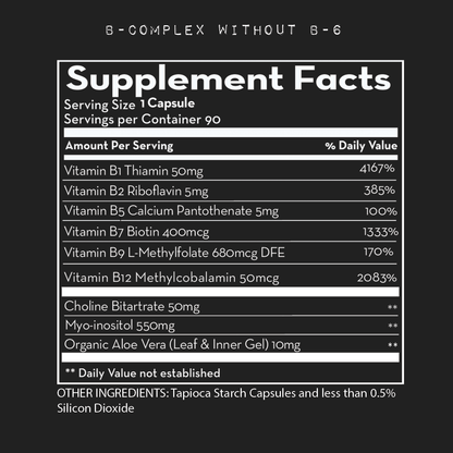 B - COMPLEX without B6 - (90 Capsules) - Desert Harvest