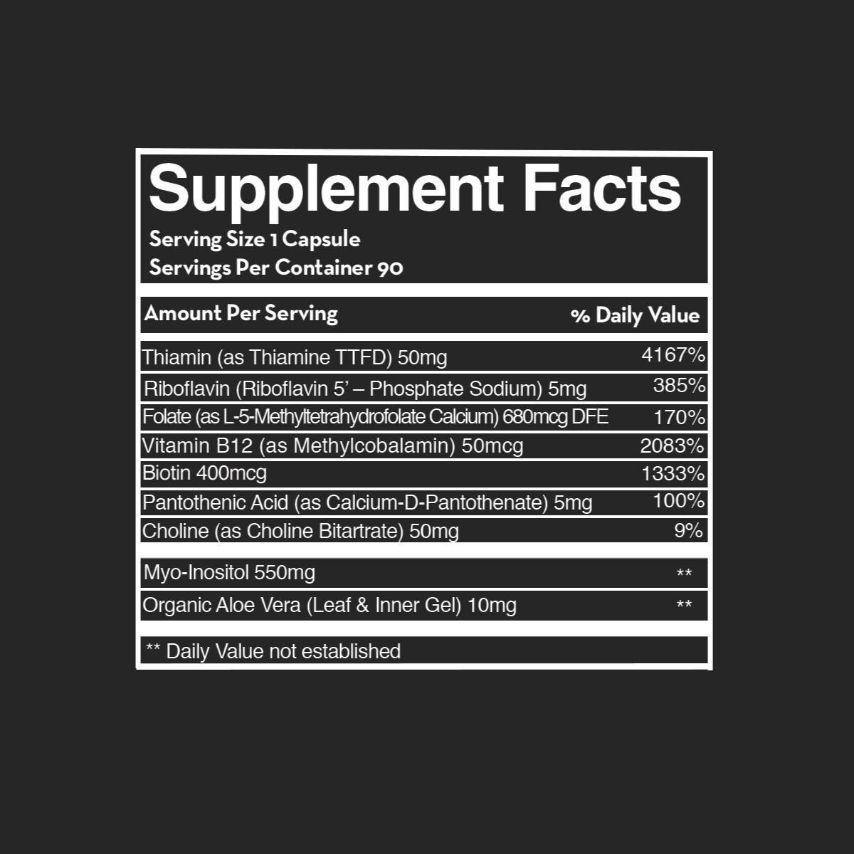 B - COMPLEX without B6 - (90 Capsules) - Desert Harvest