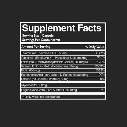B - COMPLEX without B6 - (90 Capsules) - Desert Harvest
