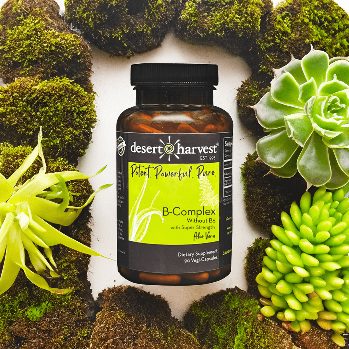 B - COMPLEX without B6 - (90 Capsules) - Desert Harvest