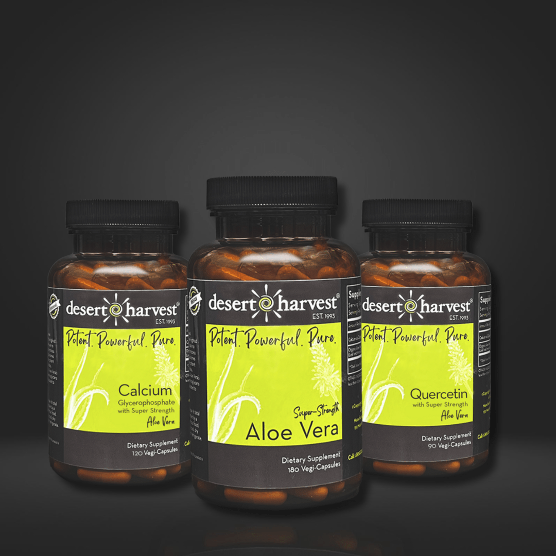 BLADDER SUPPORT BUNDLE - Aloe SSAV 180 + Quercetin + Calcium - Desert Harvest