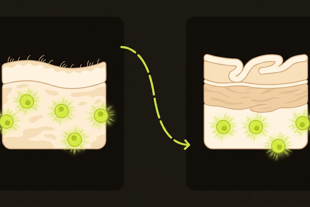 Desert Harvest diagram showing mast cells releasing histamine in nasal tissue and bladder tissue