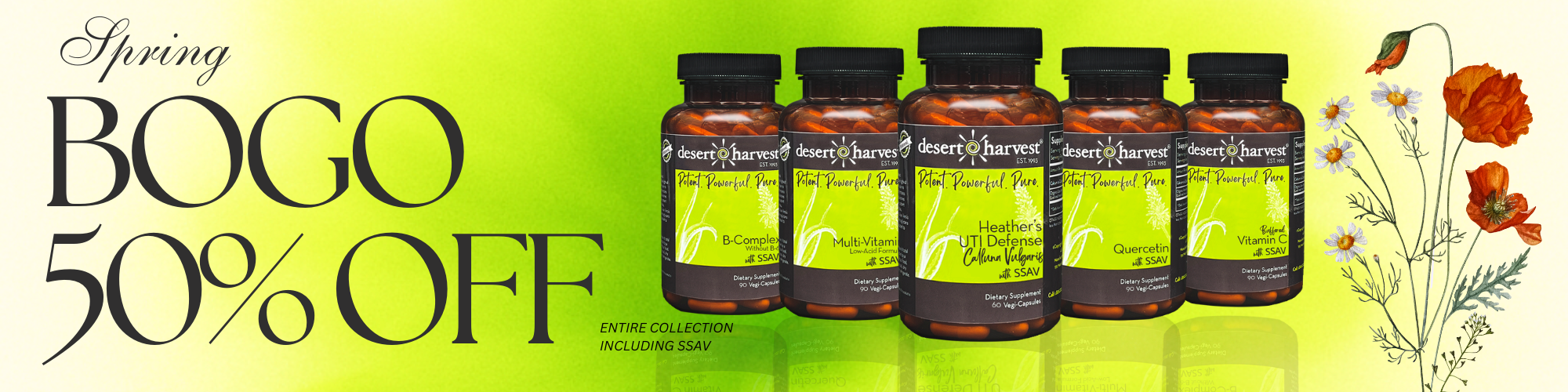 Desert Harvest BOGO Spring Sale 2026 — Buy One Get One 50% Off