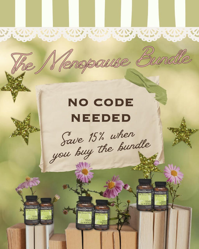 The Menopause Bundle: no code needed, save 15% when you buy Human Lactoferrin and SSAV (Super-Strength Aloe Vera) together