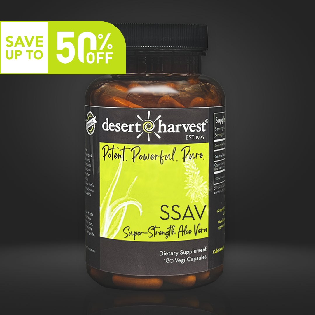 SSAV CAPSULES (Super-Strength Aloe Vera Capsules) - (180 Capsules) — up to 50% off